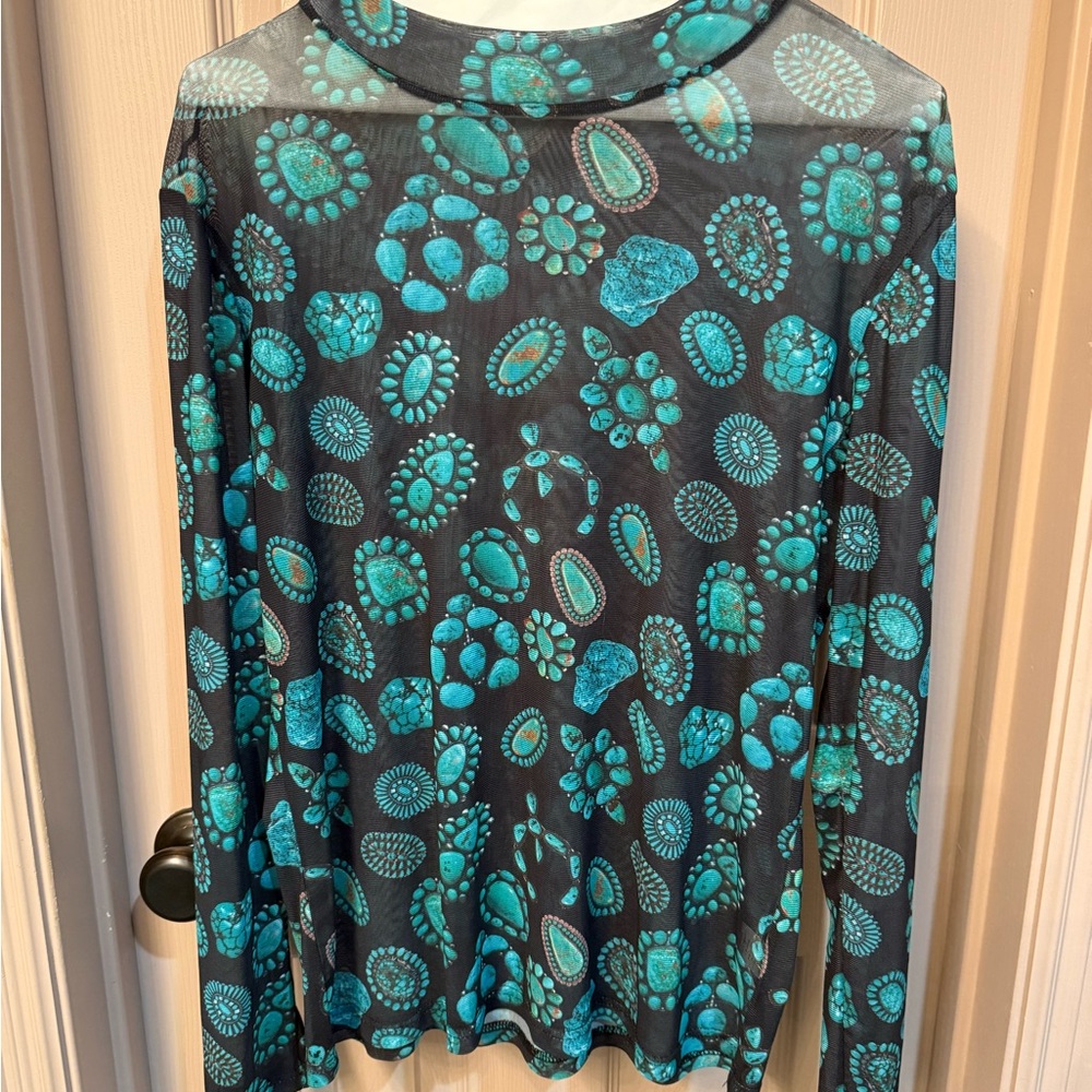 Concho queen mesh top